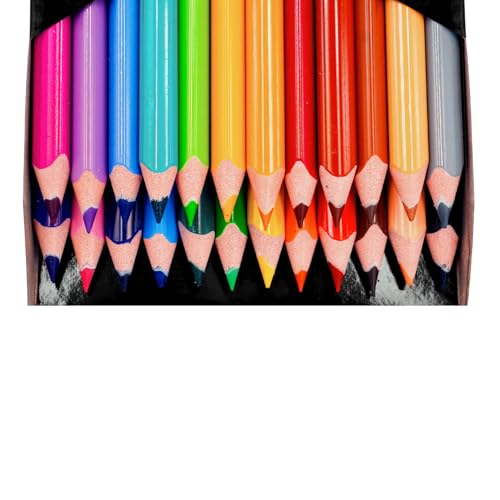 BACO JUMBO Triangular Coloured Pencils Tip 33 mm Rainbow 24 Pieces