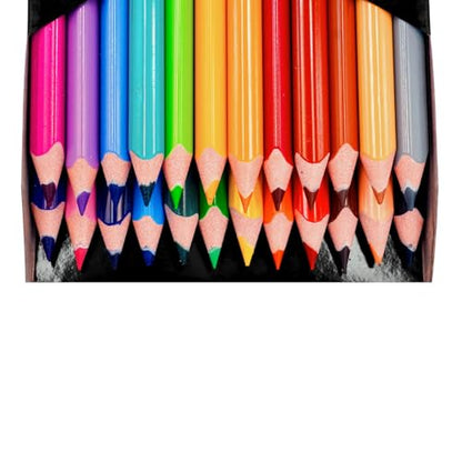BACO JUMBO Triangular Coloured Pencils Tip 33 mm Rainbow 24 Pieces