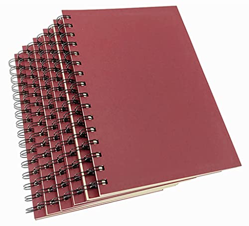 ALIMITOPIA Spiral Notebook Journal,College Ruled Thick Paper Hardcover Wirebound Notepad Diary Memo Sketch Note Book for School Office Business Supplies,100gsm Thick Inner Paper,A5 Size(8.3X5.7") & 80 - color: Red
