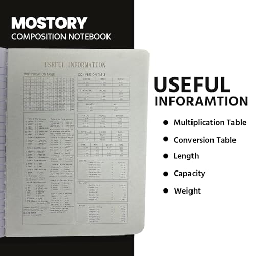MOSTORY 1000 Pack Bulk Composition Notebook - College Ruled 200 Pages(100 Sheets), Size 7.5" x 9.75", Bulk School Supplies, Office, Bulk Notebooks for School, Writing Journal Notebook with Lined Paper - size: 1000 Pack