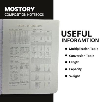 MOSTORY 1000 Pack Bulk Composition Notebook - College Ruled 200 Pages(100 Sheets), Size 7.5" x 9.75", Bulk School Supplies, Office, Bulk Notebooks for School, Writing Journal Notebook with Lined Paper - size: 1000 Pack