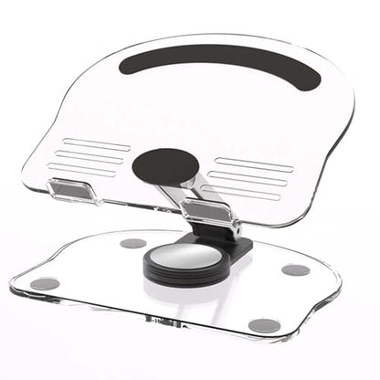 360 Degree Rotating Mobile Tablet Stand, Adjustable Tablet Holder-Adjustable Foldable Desktop Table Holder Base,Multi-Angle, Non-Slip Silicone Base,Portable iPad Stand for Desk - color: Black