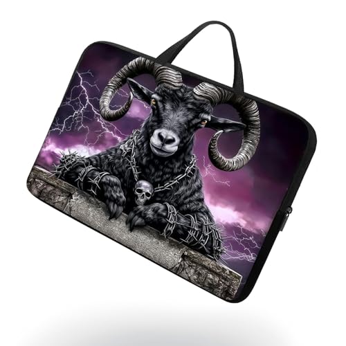 15 15.6 inch Laptop Sleeve with Handle, Black Ram Water‑Resistant Laptop Carrying Case for MacBook Air 15 M2/M3/M4, for 15" 15.6" HP Dell Lenovo Asus Acer - color: Black Ram, size: 15-16 inch Devices