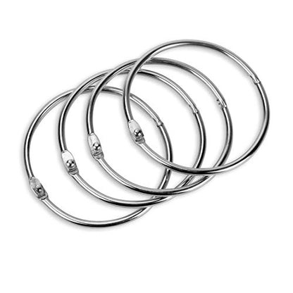 Simetufy 24 Pcs Binder Rings, 3 Inch | Metal Office Shcool Notebook Rings Bluk, Large
