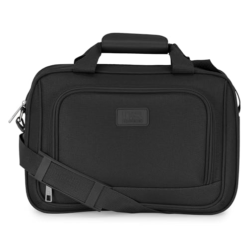 U.S. Traveler Rio Lightweight Softside Rolling Carry-on Suitcase, 4-Wheel Set, Black - color: Black, size: 22"/14"