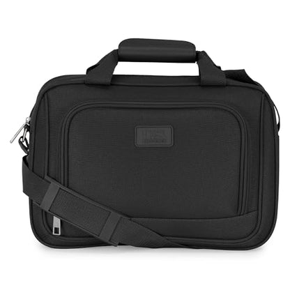 U.S. Traveler Rio Lightweight Softside Rolling Carry-on Suitcase, 4-Wheel Set, Black - color: Black, size: 22"/14"