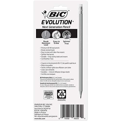 BIC Evolution #2 Lead Pencil, Yellow Barrel, Black, Certified Non-Toxic Ideal For Classroom & Home, 18-Count - color: Yellow, size: 18 Count (Pack of 1)