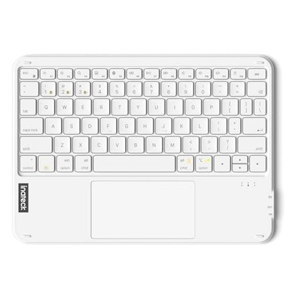 Inateck Bluetooth Keyboard with Touchpad, Ultra Slim and Portable Wireless QWERTY Keyboard, Compatible with Windows and iPad OS, KB01105,White - color: White
