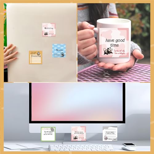 Funny Sticky Notes Gifts - 9 Pack Fun Opossum Notepads 3x3 Inches for Students Coworkers, Opossum Gag Gifts for Women Men, Animal Memo Pads School Office Supplies (450 Sheets) - style: Fun Opossum