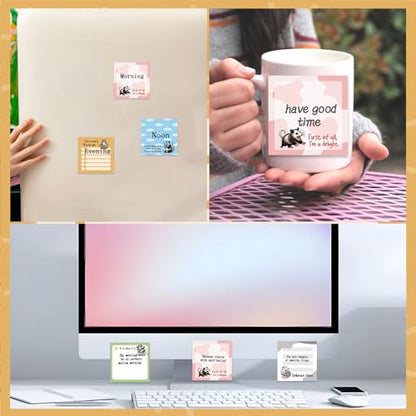 Funny Sticky Notes Gifts - 9 Pack Fun Opossum Notepads 3x3 Inches for Students Coworkers, Opossum Gag Gifts for Women Men, Animal Memo Pads School Office Supplies (450 Sheets) - style: Fun Opossum