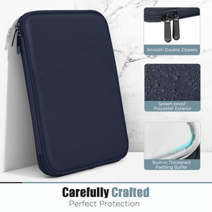 TiMOVO 9-11" Tablet Sleeve Bag for iPad 11-inch A16 2025, iPad 10.9"/10.2"| Air 11 Inch/5th/4th Gen. 10.9", Galaxy Tab A9+/A11Plus 11", Protective Bag with Pocket, Indigo - color: A-Indigo, size: 9-11 Inch