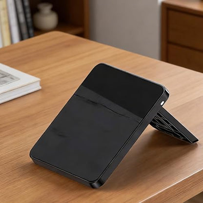 Portable Adjustable Tablet & Laptop Stand, Foldable Ergonomic Holder for Desk, Lightweight Aluminum/Metal for iPad, Phone, Notebook