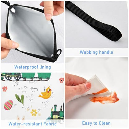 Reusable Food Storage Bags Easter Rabbit 3 Pack Set Lunch Bag Compact Sandwich Snack Bag Small Medium Large for Lunch, Travel & Organization - color: Bag 24
