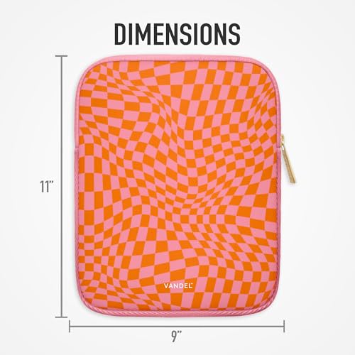 Vandel Slim & Protective Tablet Sleeve for 9-11 inch iPads A16, 11" iPad Pro, 10.9" iPad,10.2" iPad, 10.9" iPad Air, 11 Inch Samsung Galaxy Tab A9+, Bag Fits Magic Keyboard - color: b. Pink Checker, size: 9-11 Inch Tablet