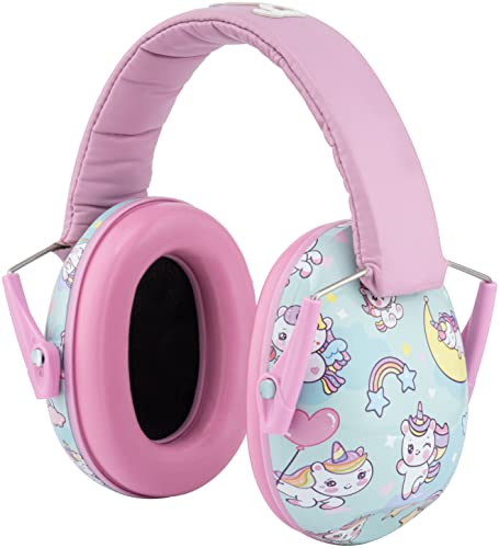 Snug Kids Earmuffs – Noise Reduction for Toddlers & Children – Adjustable, Lightweight, Foldable, Soft & Comfortable - color: Unicorns