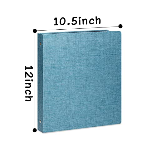 3 Ring Binder 1 Inch for 8.5" x 11" Paper, Planner Binder with Linen Hardcover and 2 Interior Pockets Paper for Organization of School, Business and Home