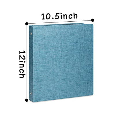 3 Ring Binder 1 Inch for 8.5" x 11" Paper, Planner Binder with Linen Hardcover and 2 Interior Pockets Paper for Organization of School, Business and Home