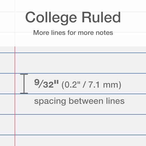 Oxford Reinforced Filler Paper, 8.5 x 11 Inch, College Rule, 3 Hole Punched, Lined Loose Leaf Paper for Ring Binders, 100 Sheets, White (1002097)