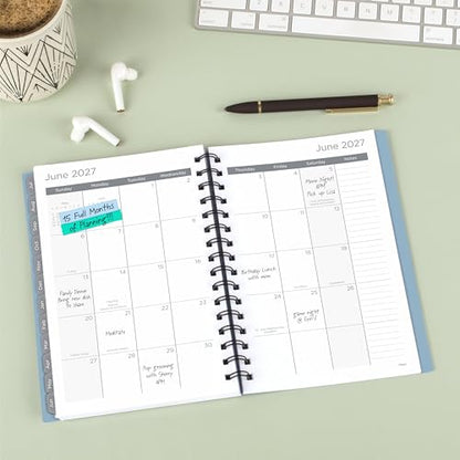 Mead Planner 2026-2027 Weekly & Monthly Academic 15-Month April-June, 5.5" x 8.5", Composure Blue (CAW42020) (Pack of 12) - color: Composure Blue, size: 5.5"W x 8.5"H (Pack of 12), style: 2026-2027