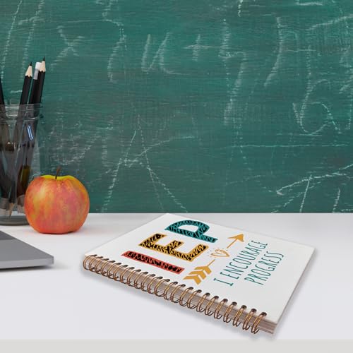 VNWEK IEP Teacher Spiral Notebook Journal 5.5x8.3 Inch, SPED Special Education Teacher Appreciation Gifts Journal, I Encourage Progress Inspirational Lined Hardcover Spiral Notebook - color: lz-notebook-2