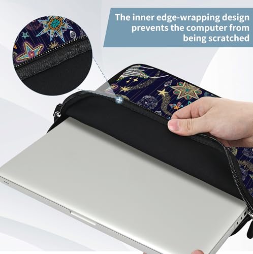 RICHEN Messenger Bag Carrying Case Sleeve with Handle Accessory Pocket Fits Laptops/Notebook/ebooks/Kids tablet/ipad (11-13.3 inch, Stars) - color: Stars, size: 11-13.3 inch