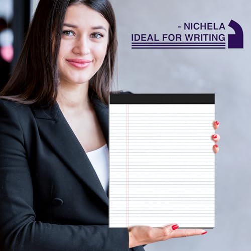 24 Pack Legal Pads 8.5 x 11 College Ruled Note Pads 8.5 x 11 Notepads 8.5 x 11 Micro Perforated Writing Pads 8.5 x 11 Pads of Paper Lined White Paper, 50 Sheets per Notepad for Home, Office, School - size: 8.5 x 11 In - White, style: 24 Pack