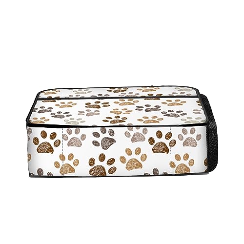 Paw Print Lunch Bag Reusable Insulated Lunch Box Keep Food Cooler Thermal Lunch Tote for Women Men - color: paw print