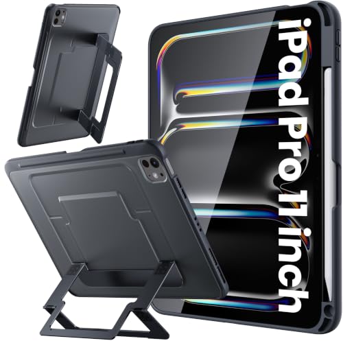 WSKEN for iPad Pro 11 Inch Case - M4/M3/M2 (2026/2025/2024), iPad Pro 11 | Multi Adjustable Kickstand, Ultra-Stable Cover with Pencil Holder, Shockproof Design for iPad iPad Pro 11 Case, Black - color: Black, size: iPad Pro 11" M5/M4