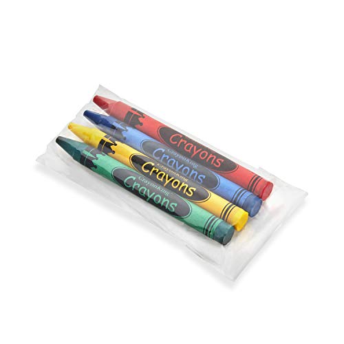 CrayonKing 300 Bulk Crayons, 75 Individually Wrapped 4-Packs | Non-Toxic, Perfect for Restaurants, Perfect for Classrooms, Perfect for Parties, Goodie Bag Fillers, 4 Assorted Colors - style: 75 Packs of 4-Packs in Cello (300 Ct)