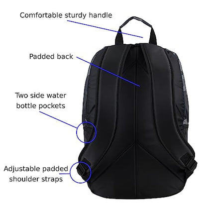 FUEL Lunch Backpack Set Teens Student Water Resistant Bookbag Bag Soft Reusable Insulated Cooler Lunch Box Thermal Travel Office Lunch Bag, Grey Camo - color: Black