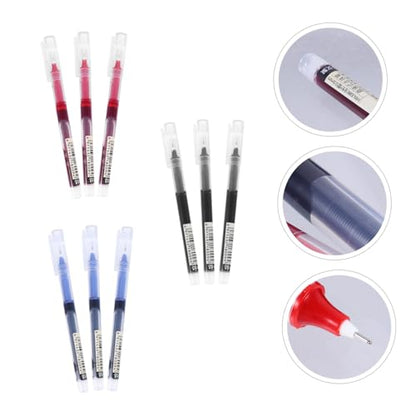 PRETYZOOM 9pcs Quick-drying Gel Ink Pens 0.5mm Fine Point Set for School and Office Use, Smooth Writing Sign Pens for Students and Professionals