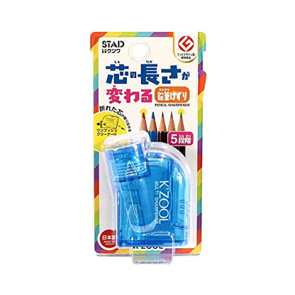 KUTSUWA STAD K'ZOOL Sharpness Adjustable Pencil Sharpener (RS035BL) | Translucent Blue, 1 ea. - color: Translucent Blue