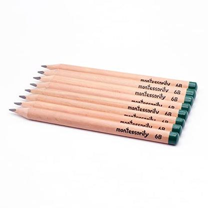 Jumbo Thick Triangular Pencils for Preschooler, Kids, 3-6 yr old - My First Learning Pencil 6B