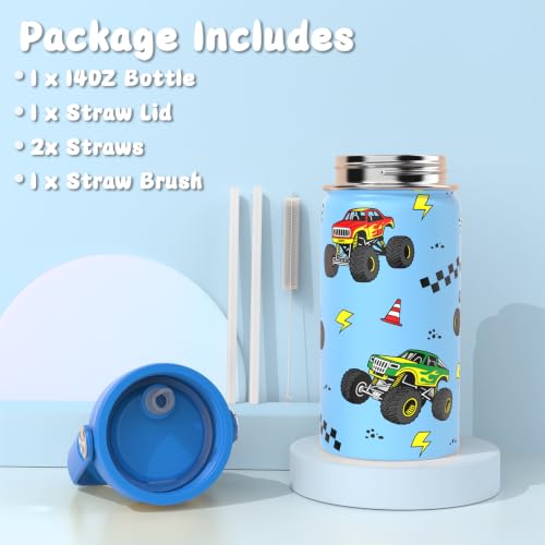 Bento Lunch Box for Kids Adult, Leakproof 3-4 Compartment Bento Box Set with Insulated Food Jar,Water Bottle, Lunch Bag, School Lunch Container for Toddler Teen Girls Boys Ages 3+(Vehicle) - color: Off-Road Vehicle