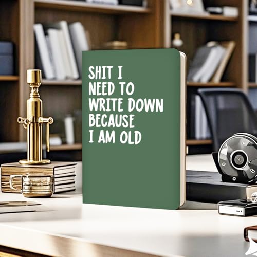 Leather Lined Journal I Need To Write Down Because I Am Old 200 Pages A5 Ruled Journals Notebooks, Funny Notebook Gifts for Women Men Grandpa Grandma, Gag Present for Boss Coworker (5.8 x 8.3) - color: Multi 1716