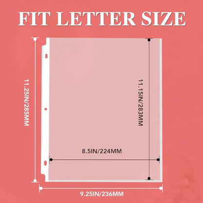 600 Pack Sheet Protectors 8.5 x 11 inch Clear Page Protectors for 3 Ring Binder, Plastic Sleeves for Papers, Document - size: 600Pack