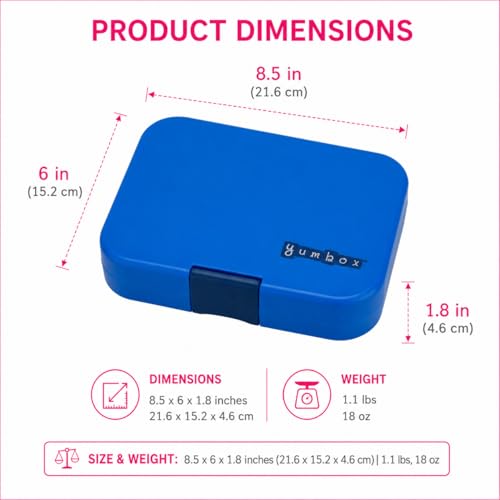 Yumbox Panino Leakproof Bento Lunch Box Container for Kids & Adults (Surf Blue Shark) - color: Surf Blue Shark