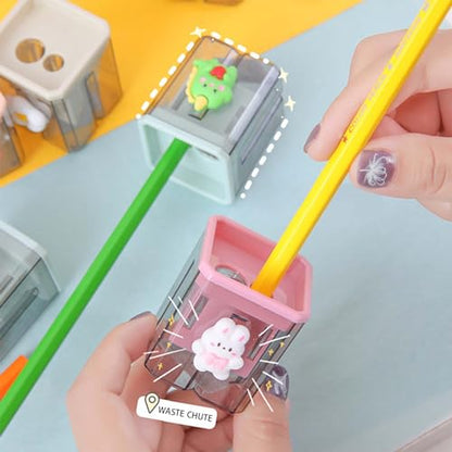 2PCS Pencil Sharpener, 2PCS Pencil Sharpener, Lip Liner Sharpener, sharpened Pencil, Children's Pencil, Office Supplies, School Supplies, School Halloween Gifts, Christmas Gifts (Xiaobai) - style: Xiaobai