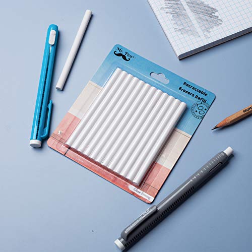 Mr. Pen- Eraser Refill, 12 Pack, Mr. Pen Mechanical Eraser Refills | Replacement for Retractable Erasers, Smudge-Free, Non-Toxic, Ideal for Artists, Students and Office Use