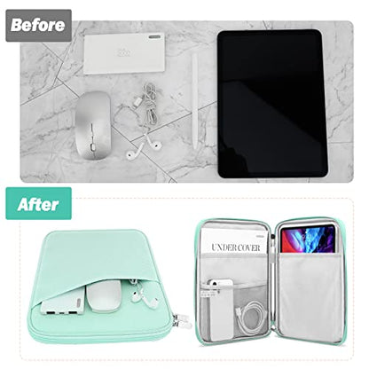 MoKo 9-11 Inch Tablet Sleeve Case, Fits 11inch iPad Air M3, iPad A16 2025, Pro 11 M4, iPad 10/9/8/7th, Galaxy Tab S9/S8/A8/A7, Protective Bag Carrying Case with Pocket,Mint Green - color: Mint Green, size: 9-11 Inch