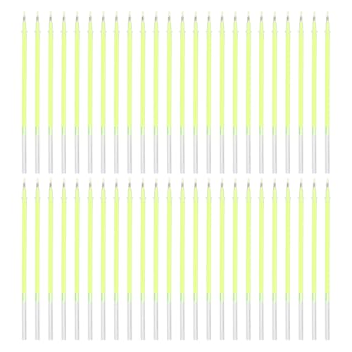 PATIKIL 0.5mm Gel Pens Refills, 48 Pack Gel Pens Metallic Ink Fine Point Colored Refill Set for Adults Coloring Books Journaling Scrapbooking Art Drawing, Yellow - color: Yellow