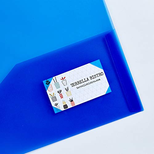 Avery Translucent Two Pocket Folder, Water Resistant, Holds up to 20 Sheets, 1 Blue Folder (47811) (Pack of 2) - color: Multi, size: 1 Count (Pack of 2), style: Translucent