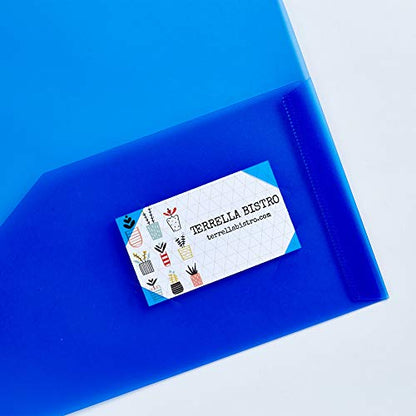 Avery Translucent Two Pocket Folder, Water Resistant, Holds up to 20 Sheets, 1 Blue Folder (47811) (Pack of 2) - color: Multi, size: 1 Count (Pack of 2), style: Translucent
