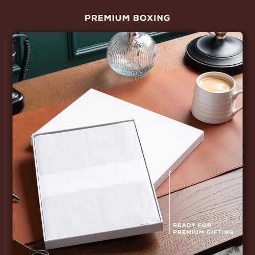 BEECHMORE BOOKS Music Manuscript Paper Notebook - A4 Blank Sheet Music Composition Book for Songwriters & Musicians, 120gsm Thick Staff Paper, 10 Staves, Hardcover Vegan Leather, Perforated Pages - color: Chestnut Brown