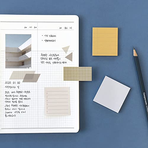 Monolike Color Palette Sticky Plan 30p A Set 4P - Self-Adhesive Memo Pad 30 Sheets - color: Plan 30p a