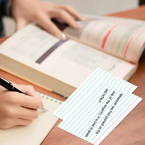 KAISA Lined Index Card 3"x5" Index Cards Flashcards, 2400 Count Ruled on Front, Blank on Back Index Cards, White 24 pack of 100 Shrink, Made in the USA - color: White 24pk, size: 3"x5"
