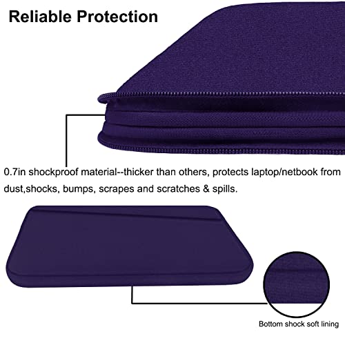 15.6 inch Laptop Sleeve, Durable Carrying Bag Protective Case Briefcase Handbag with Front Pocket, Slim Computer Cover for 15-16 Inch HP, Dell, Lenovo, Asus, Notebook, Purple - color: Purple, size: 15.6 Inch