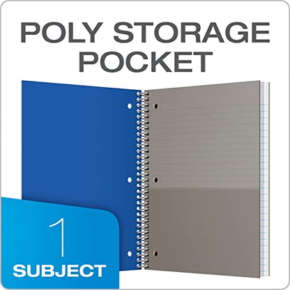 Oxford Spiral Notebook 8.5 X 11, College Ruled, 1 Subject, Water Resistant Cover, 100 Sheets - Pack of 4 - size: Pack of 4