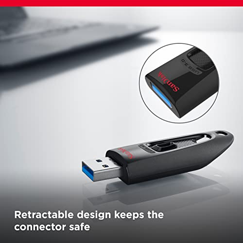 SANDISK 128GB Ultra USB 3.0 Flash Drive - SDCZ48-128G-GAM46, Black - size: 128GB