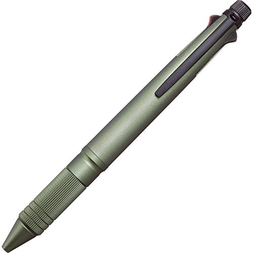 uni Jetstream 4&1 Metal Edition, 0.5mm Ballpoint Pen (Black, Red, Blue, Green) and 0.5mm Mechanical Pencil, Dark Green (MSXE52000A05.7) (MSXE5200A5.7) - color: GRAY, size: 1 Count (Pack of 1)